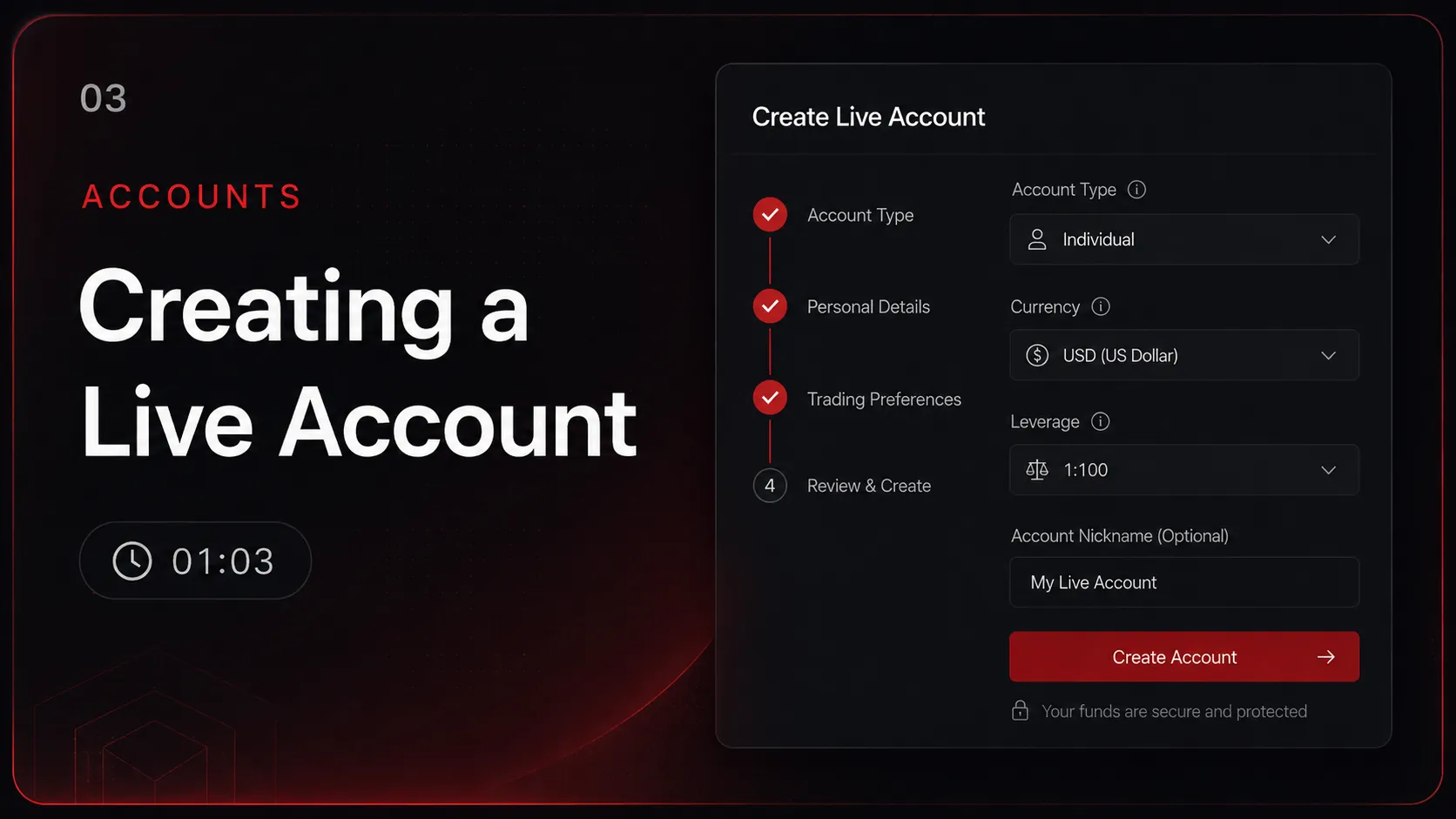Creating a Live Account — tutorial thumbnail