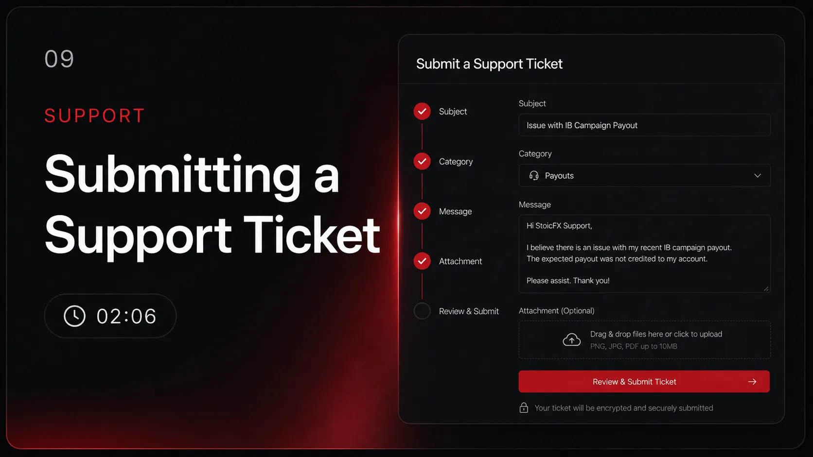 Submitting a Support Ticket — tutorial thumbnail